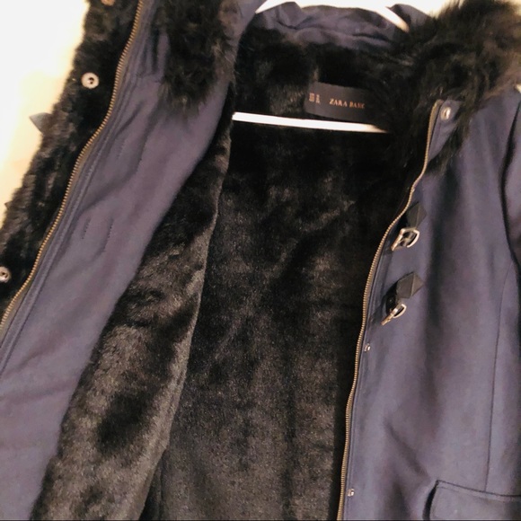 Zara Basic Navy Coat - Picture 9 of 11